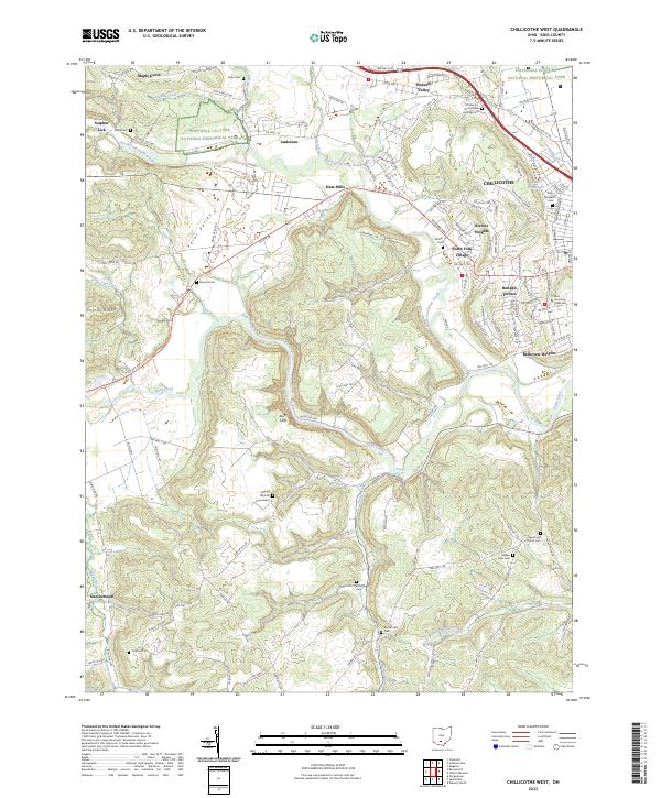 Chillicothe West, OH — USGS 7.5-minute topo (2023)