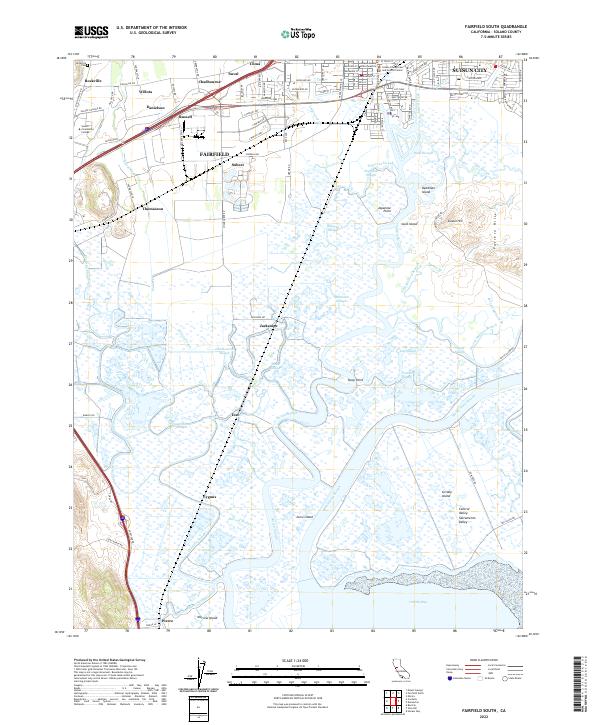 Fairfield South, CA — USGS 7.5-minute topo (2022)