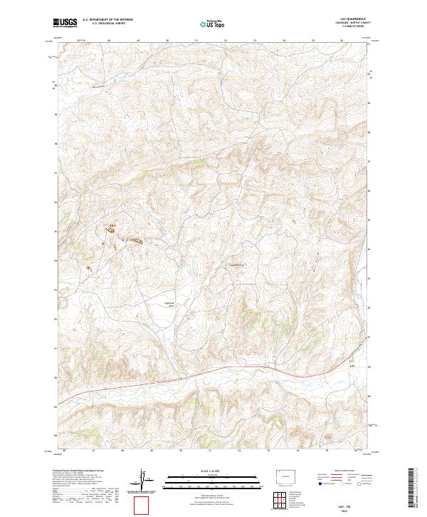 Lay, CO — USGS 7.5-minute topo (2022)