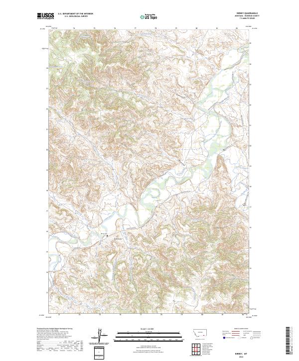 Birney, MT — USGS 7.5-minute topo (2024)