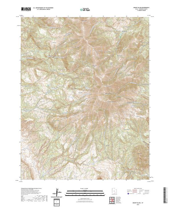 Mount Ellen, UT — USGS 7.5-minute topo (2023)