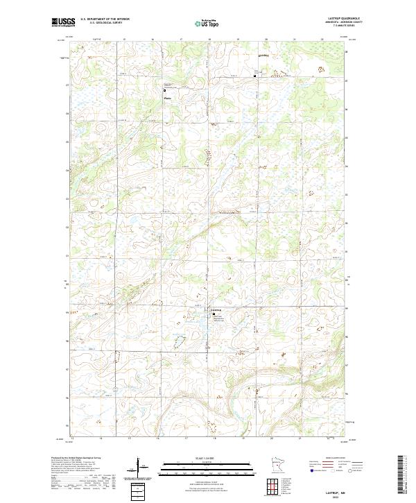 Lastrup, MN — USGS 7.5-minute topo (2022)