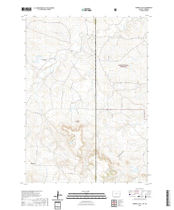 Sherrill Hills, WY-NE — USGS 7.5-minute topo (2021)