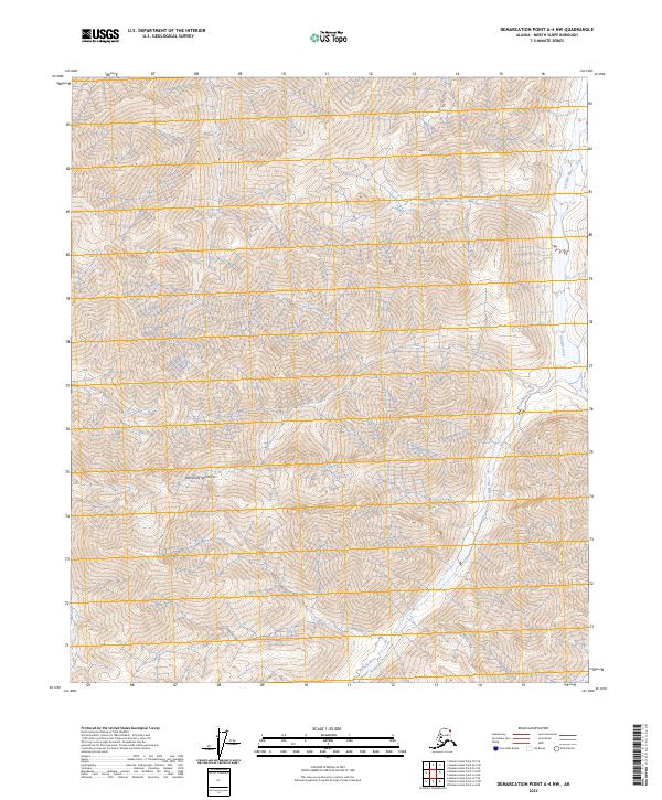 Demarcation Point A-4 NW, AK — USGS 7.5-minute topo (2023)