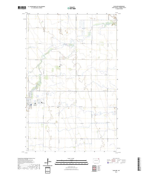 Cavalier, ND — USGS 7.5-minute topo (2024)