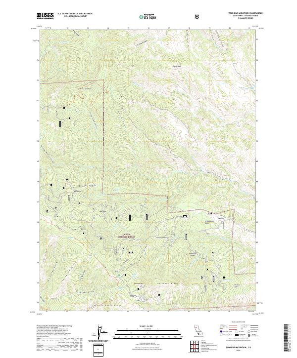Tomhead Mountain, CA — USGS 7.5-minute topo (2021)