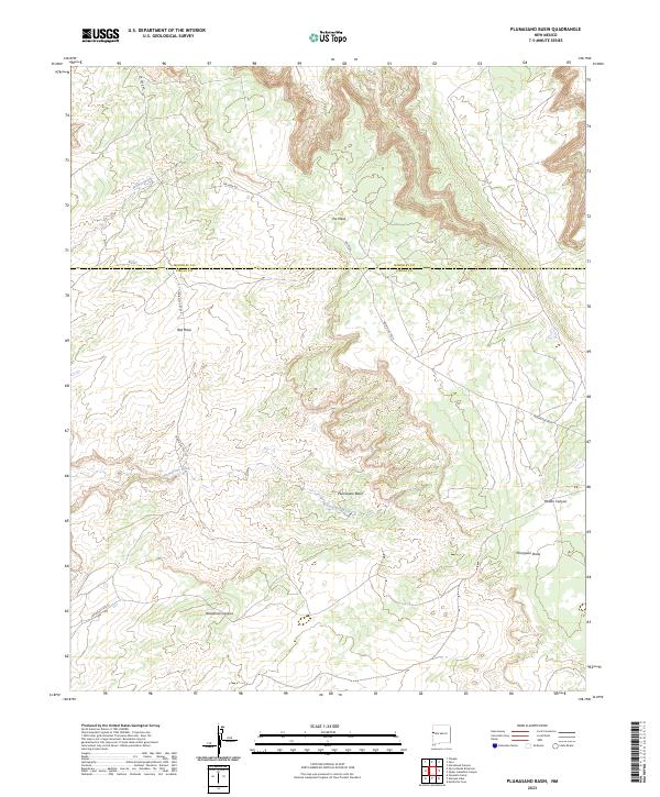 Plumasano Basin, NM — USGS 7.5-minute topo (2023)