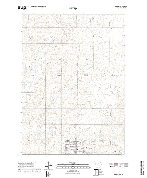 Orange City, IA — USGS 7.5-minute topo (2022)