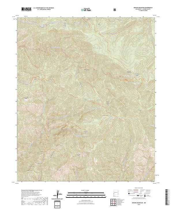 Grouse Mountain, NM — USGS 7.5-minute topo (2023)