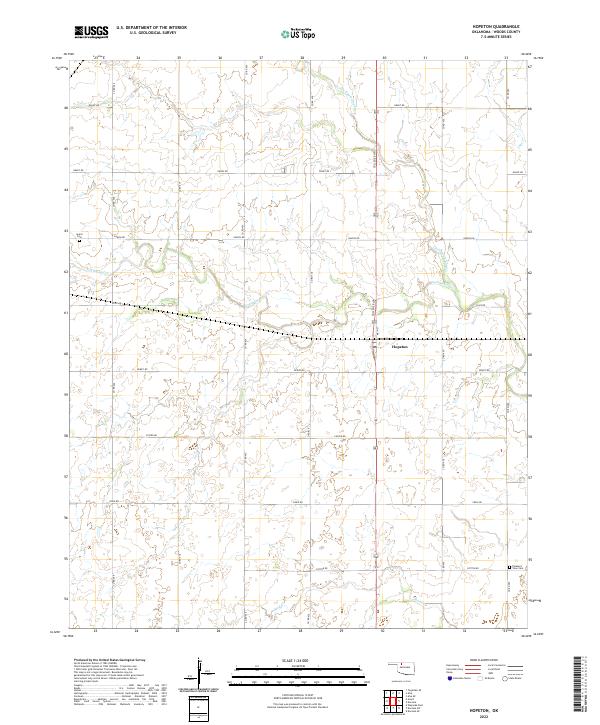 Hopeton, OK — USGS 7.5-minute topo (2022)