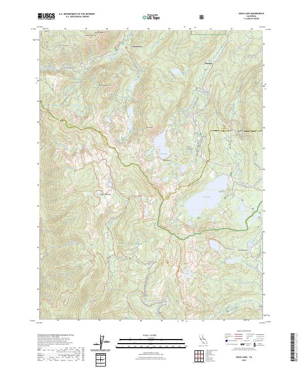 Gold Lake, CA — USGS 7.5-minute topo (2023)