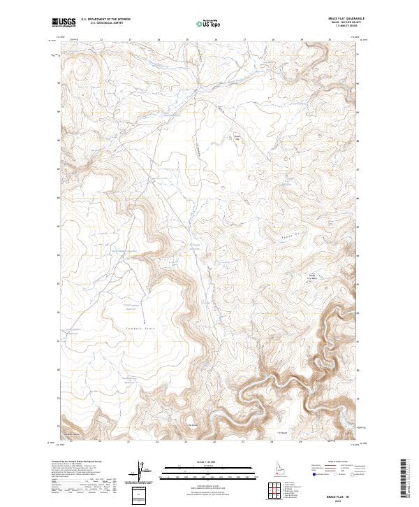 Brace Flat, ID — USGS 7.5-minute topo (2023)