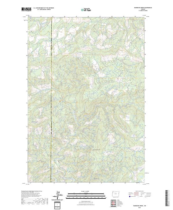 Warnicke Creek, OR — USGS 7.5-minute topo (2023)