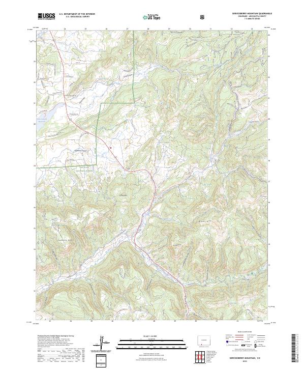 Serviceberry Mountain, CO — USGS 7.5-minute topo (2023)