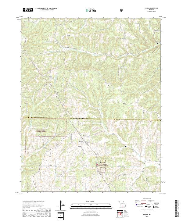 Wasola, MO — USGS 7.5-minute topo (2021)