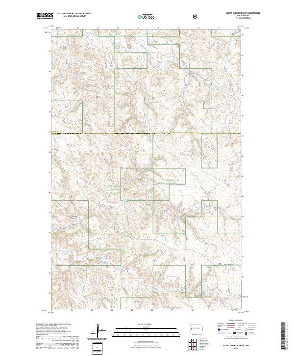 Scairt Woman Draw, ND — USGS 7.5-minute topo (2024)
