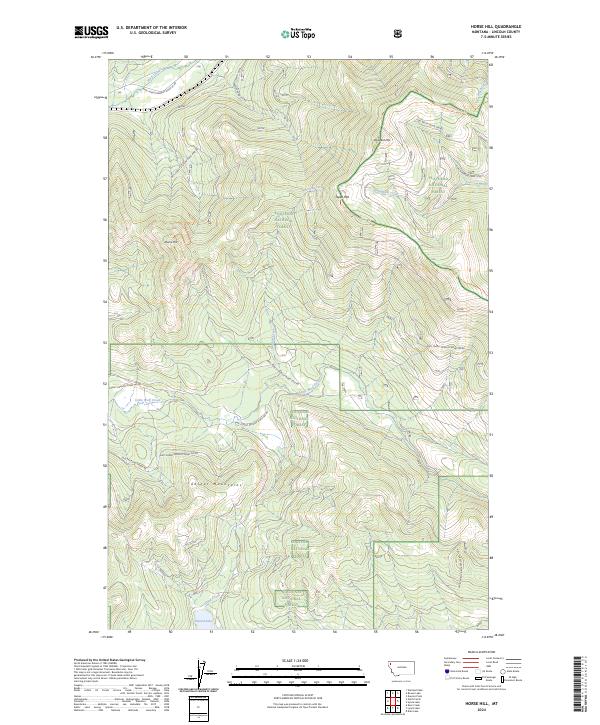 Horse Hill, MT — USGS 7.5-minute topo (2024)