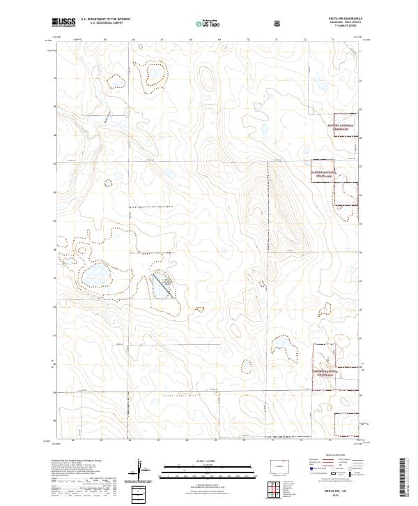 Keota NW, CO — USGS 7.5-minute topo (2022)