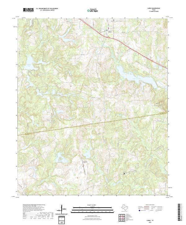 LaRue, TX — USGS 7.5-minute topo (2022)