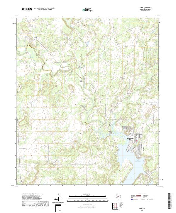 Byrds, TX — USGS 7.5-minute topo (2022)