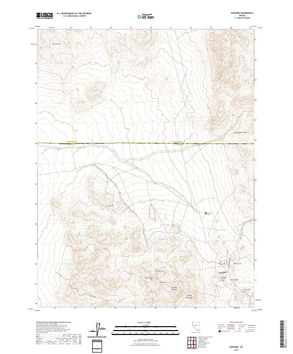 Rawhide, NV — USGS 7.5-minute topo (2023)