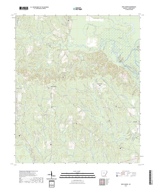 New London, AR — USGS 7.5-minute topo (2024)