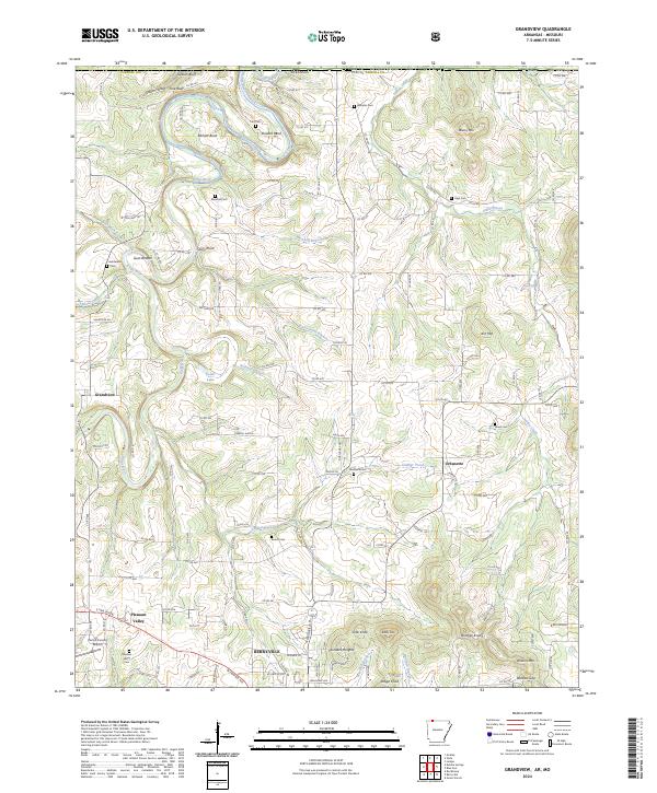 Grandview, AR-MO — USGS 7.5-minute topo (2024)