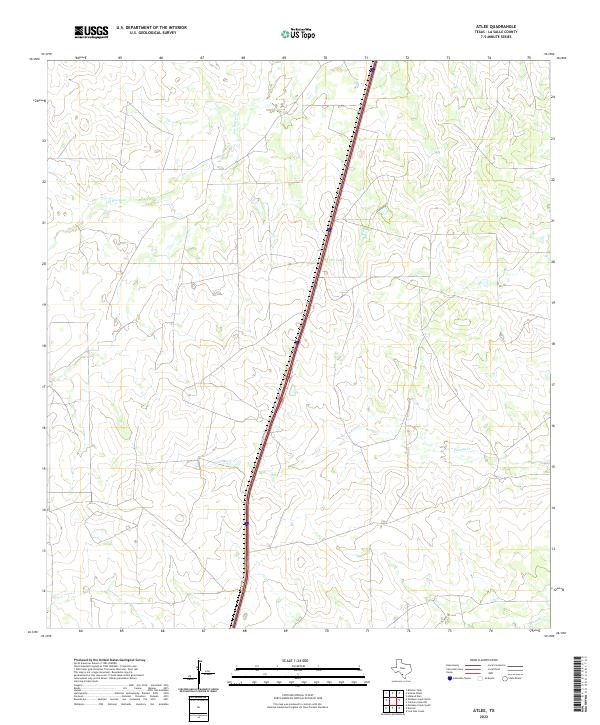 Atlee, TX — USGS 7.5-minute topo (2022)