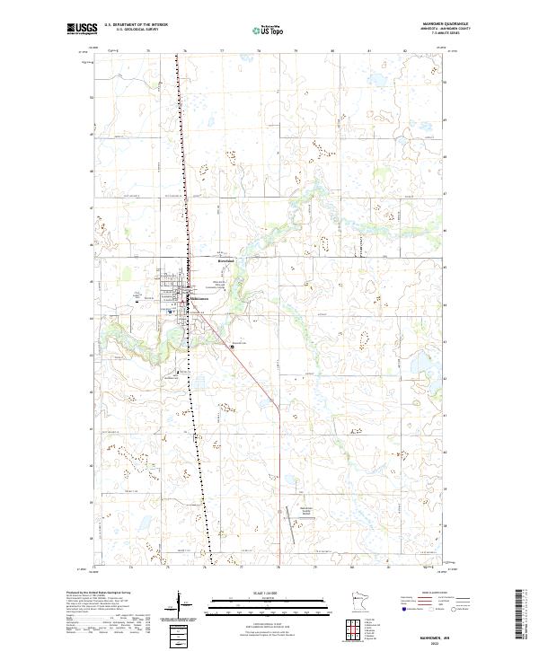 Mahnomen, MN — USGS 7.5-minute topo (2022)