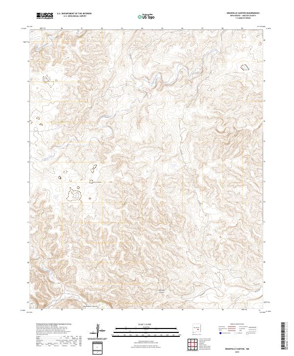 Granville Canyon, NM — USGS 7.5-minute topo (2023)