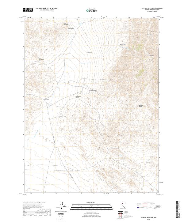 Buffalo Mountain, NV — USGS 7.5-minute topo (2021)