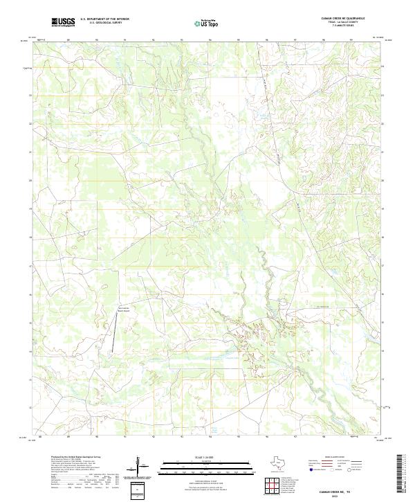 Caiman Creek NE, TX — USGS 7.5-minute topo (2022)
