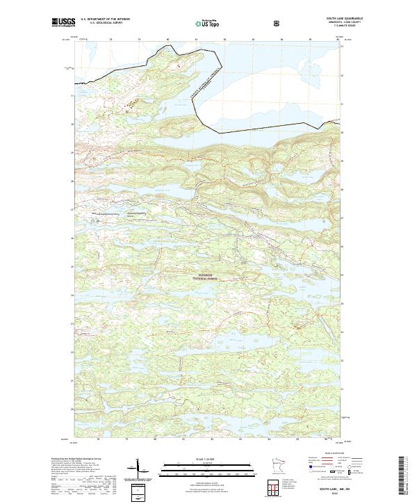 South Lake, MN-ON — USGS 7.5-minute topo (2022)