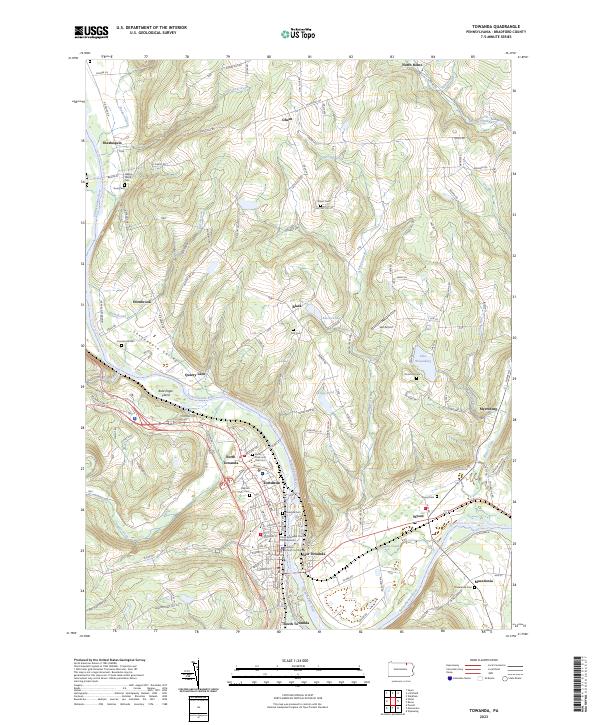 Towanda, PA — USGS 7.5-minute topo (2023)