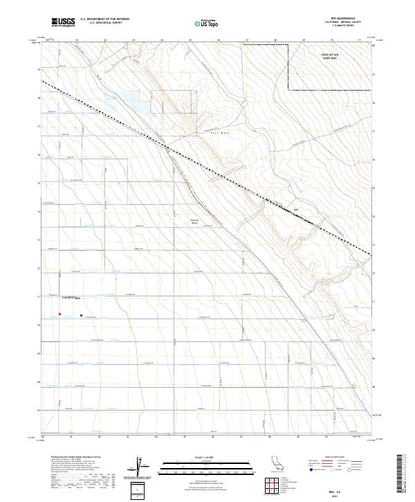 Iris, CA — USGS 7.5-minute topo (2021)