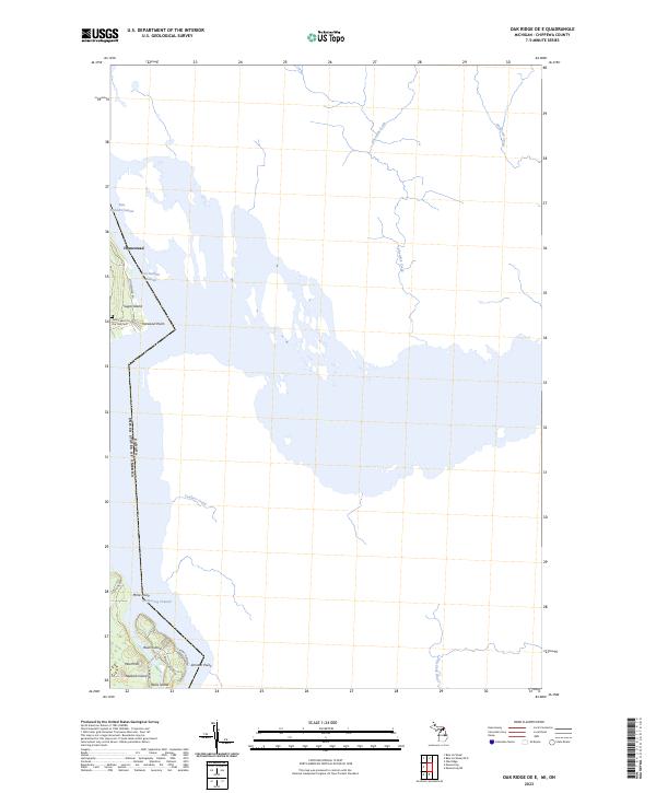 Oak Ridge OE E, MI-ON — USGS 7.5-minute topo (2023)