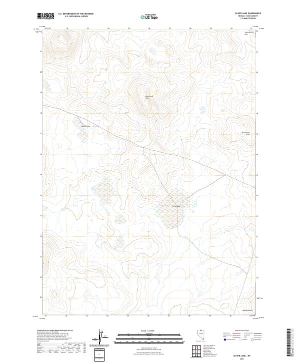 Silver Lake, NV — USGS 7.5-minute topo (2021)