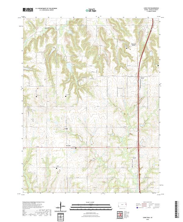 Lone Star, KS — USGS 7.5-minute topo (2022)