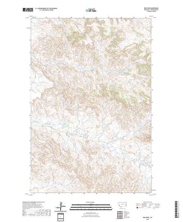 Red Knob, MT — USGS 7.5-minute topo (2024)