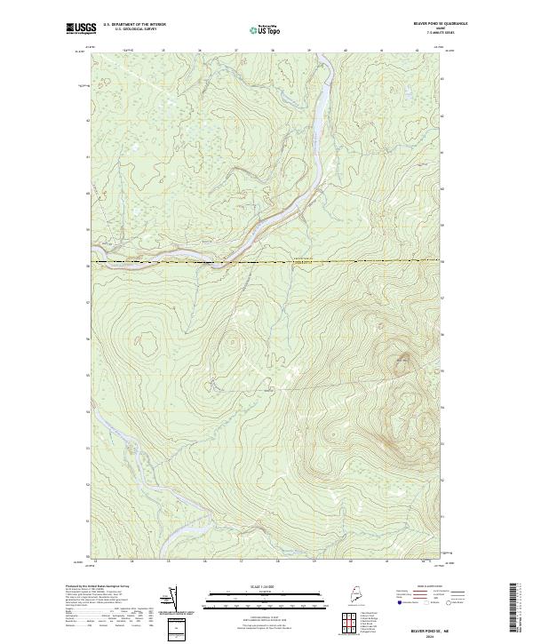 Beaver Pond SE, ME — USGS 7.5-minute topo (2024)