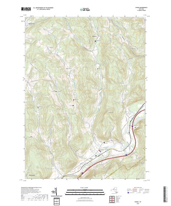 Otego, NY — USGS 7.5-minute topo (2023)