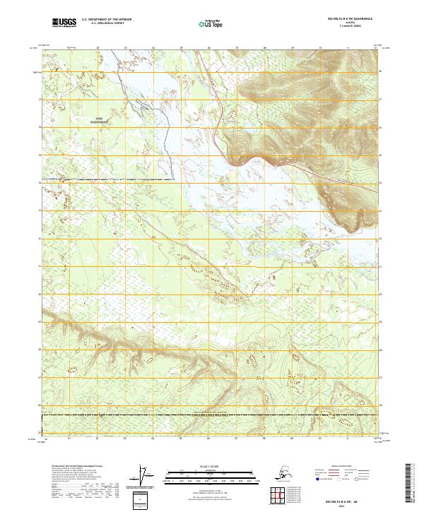 Big Delta B-6 SW, AK — USGS 7.5-minute topo (2021)