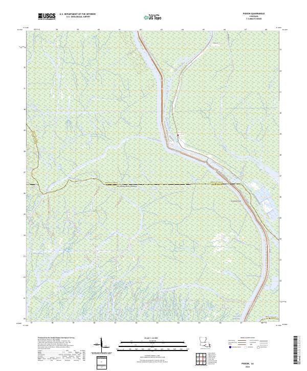 Pigeon, LA — USGS 7.5-minute topo (2024)