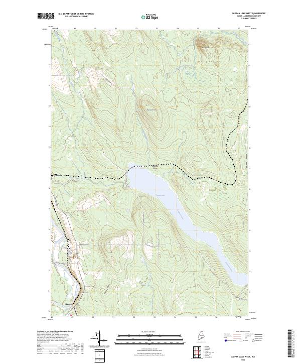 Scopan Lake West, ME — USGS 7.5-minute topo (2024)