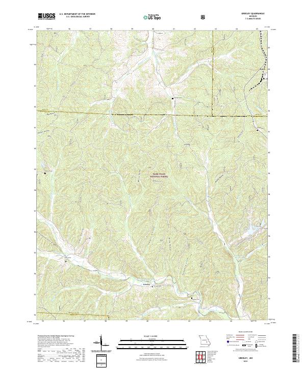 Greeley, MO — USGS 7.5-minute topo (2021)