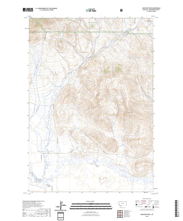 Antelope Peak, MT — USGS 7.5-minute topo (2024)