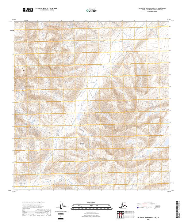 Talkeetna Mountains C-3 SW, AK — USGS 7.5-minute topo (2023)