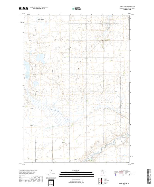 Heron Lake NE, MN — USGS 7.5-minute topo (2022)