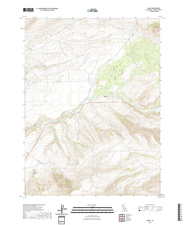 Dales, CA — USGS 7.5-minute topo (2021)