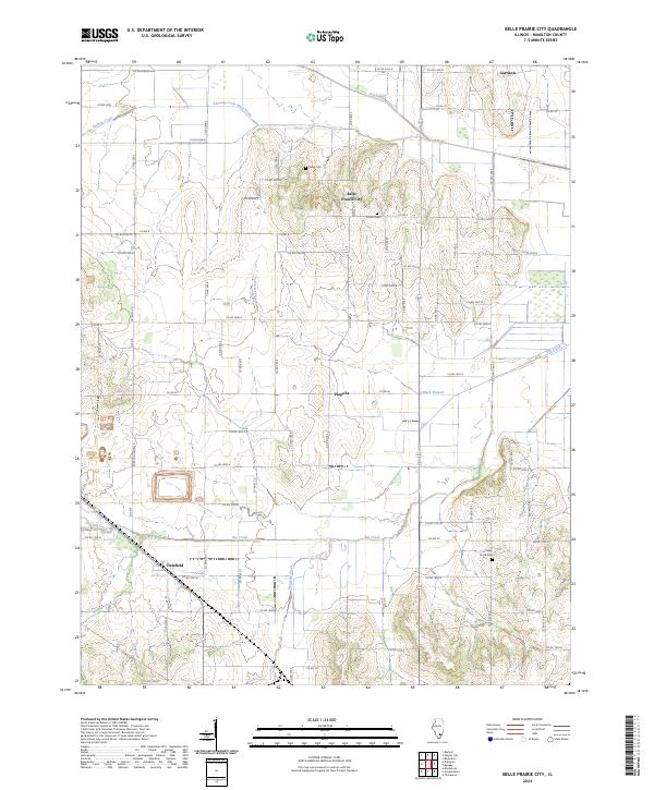 Belle Prairie City, IL — USGS 7.5-minute topo (2024)